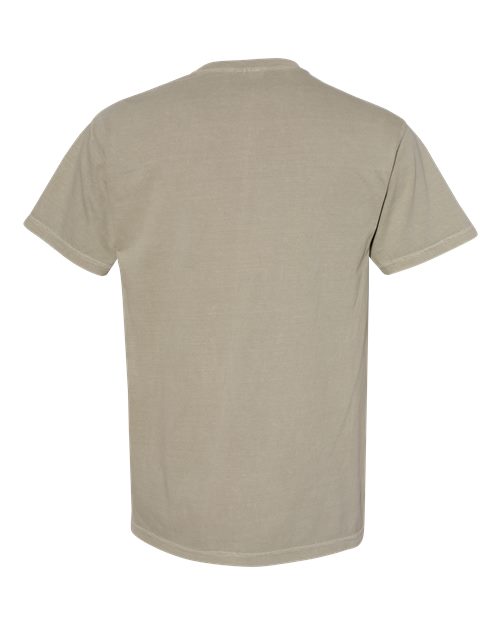 Comfort Colors 6030 Unisex Garment-Dyed Heavyweight Pocket T-Shirt - Sandstone - back