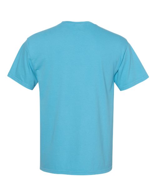 Comfort Colors 6030 Unisex Garment-Dyed Heavyweight Pocket T-Shirt - Sapphire - back