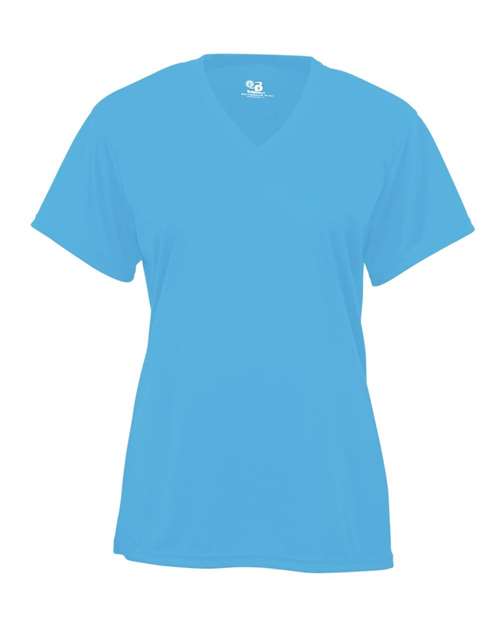 Badger 4162 Women’s B-Core V-Neck T-Shirt - Columbia Blue - front