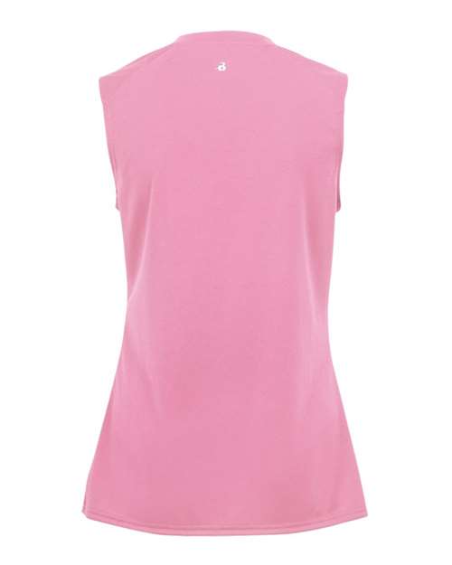 Badger 4163 Women's B-Core Sleeveless T-Shirt - Pink - back