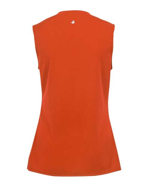 Badger 4163 Women's B-Core Sleeveless T-Shirt - Burnt Orange - back