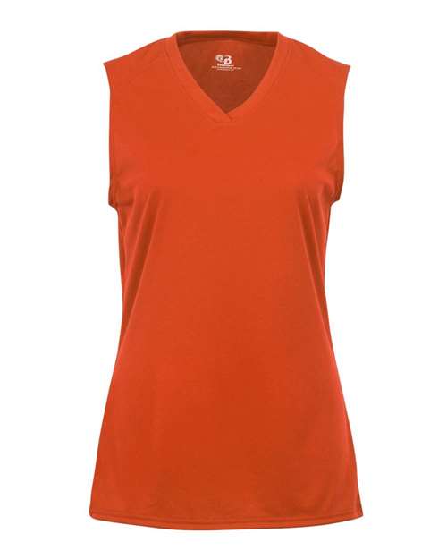 Badger 4163 Women's B-Core Sleeveless T-Shirt - Burnt Orange - front