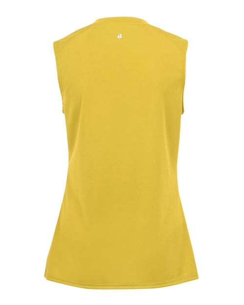 Badger 4163 Women's B-Core Sleeveless T-Shirt - Gold - back