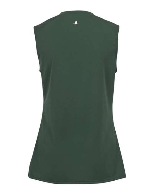 Badger 4163 Women's B-Core Sleeveless T-Shirt - Forest - back