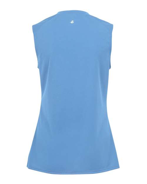 Badger 4163 Women's B-Core Sleeveless T-Shirt - Columbia Blue - back