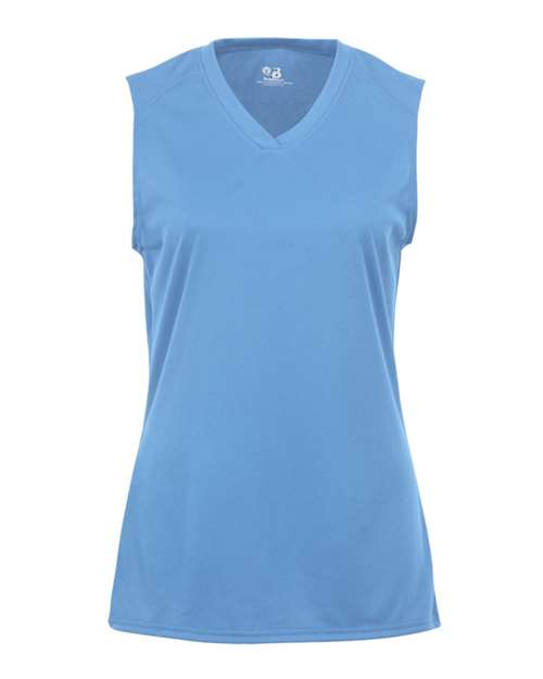 Badger 4163 Women's B-Core Sleeveless T-Shirt - Columbia Blue - front