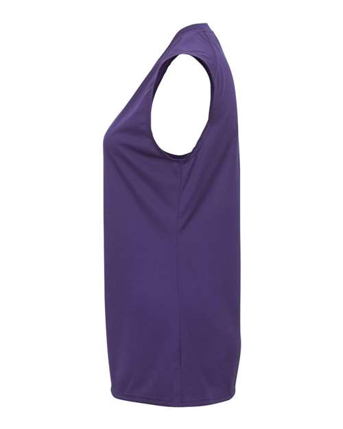 Badger 4163 Women's B-Core Sleeveless T-Shirt - Purple - side