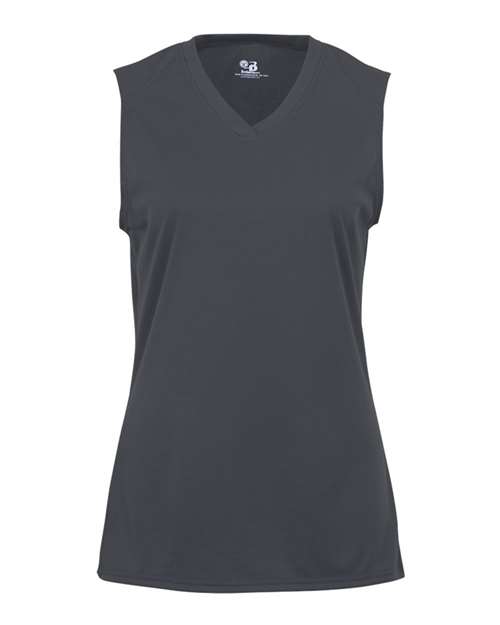 Badger 4163 Women's B-Core Sleeveless T-Shirt - Graphite - front