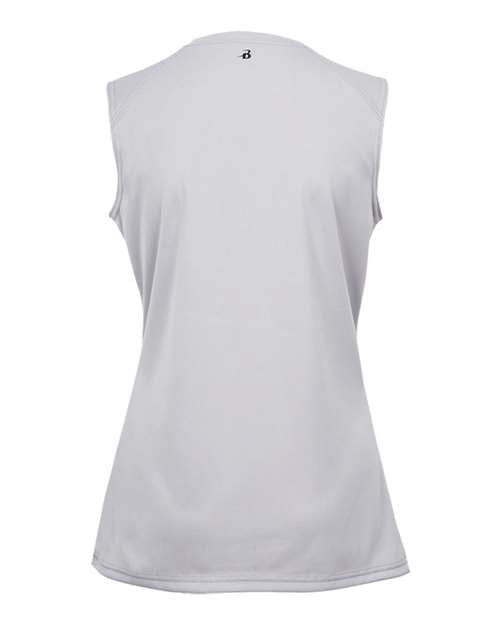 Badger 4163 Women's B-Core Sleeveless T-Shirt - Silver - back
