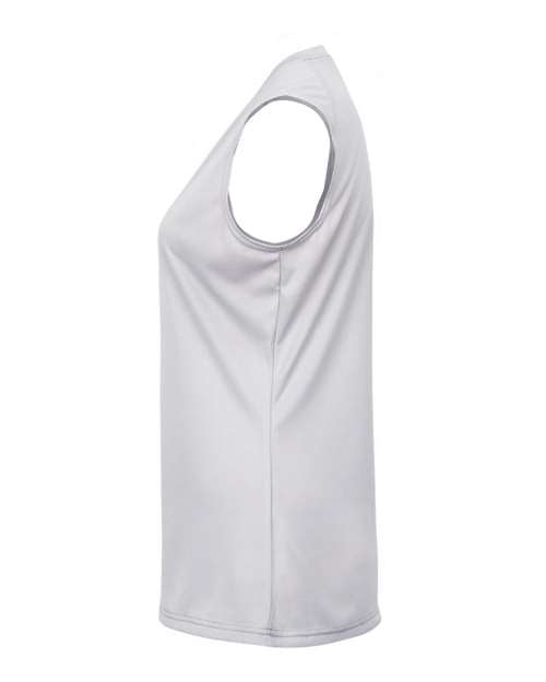 Badger 4163 Women's B-Core Sleeveless T-Shirt - Silver - side