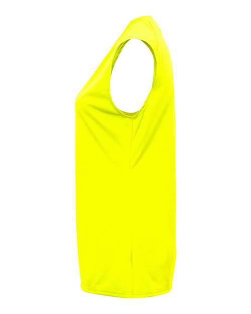Badger 4163 Women's B-Core Sleeveless T-Shirt - Safety Yellow - side
