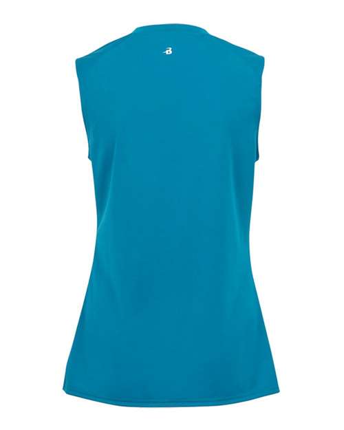 Badger 4163 Women's B-Core Sleeveless T-Shirt - Electric Blue - back