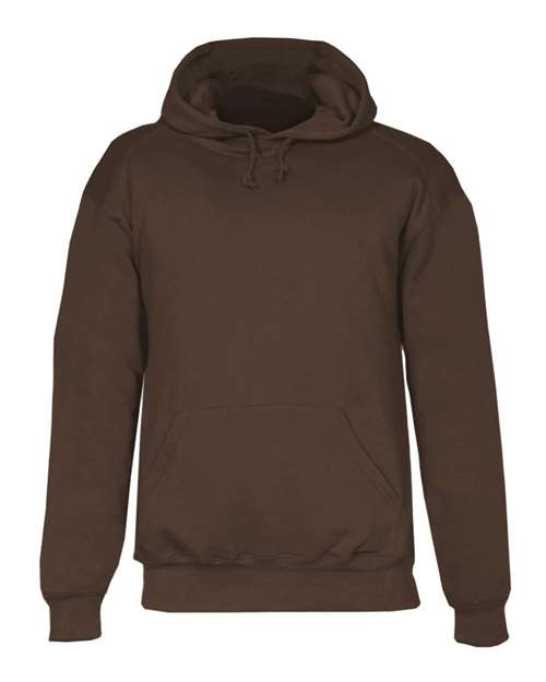 Badger 1254 Unisex Hooded Sweatshirt - Brown - front