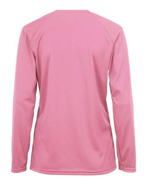 Badger 4164 Women's B-Core Long Sleeve T-Shirt - Pink - back