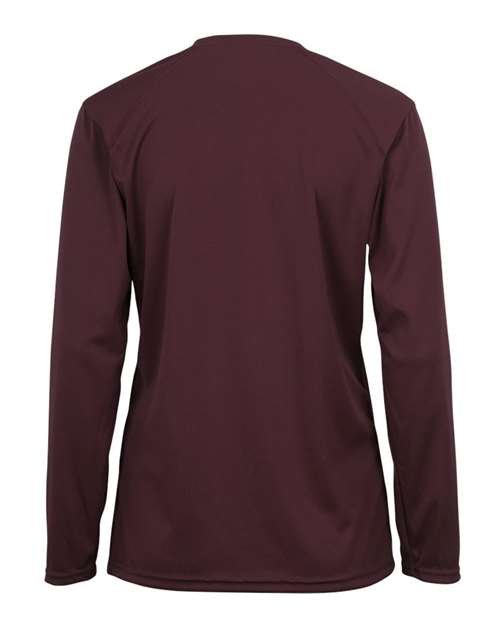 Badger 4164 Women's B-Core Long Sleeve T-Shirt - Maroon - back