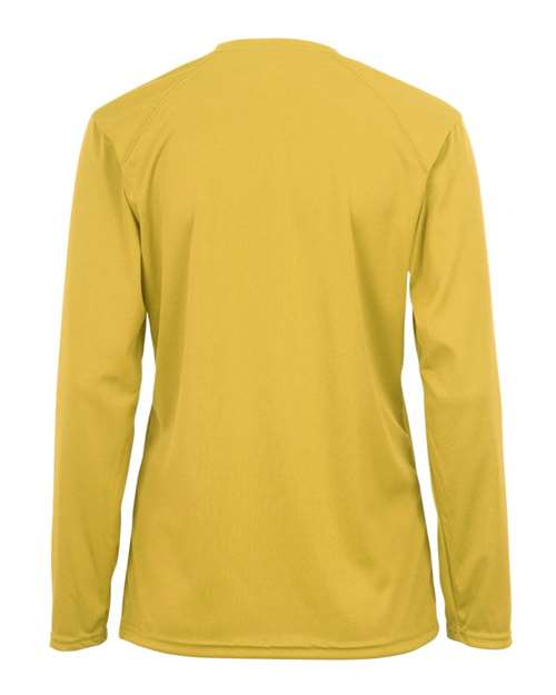 Badger 4164 Women's B-Core Long Sleeve T-Shirt - Gold - back
