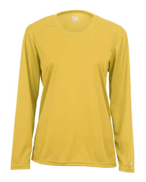 Badger 4164 Women's B-Core Long Sleeve T-Shirt - Gold - front