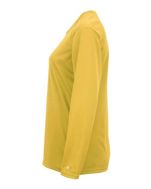 Badger 4164 Women's B-Core Long Sleeve T-Shirt - Gold - side