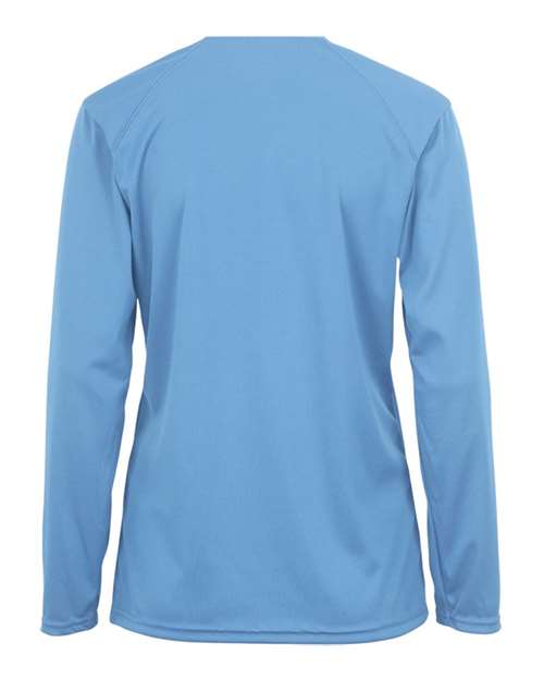 Badger 4164 Women's B-Core Long Sleeve T-Shirt - Columbia Blue - back