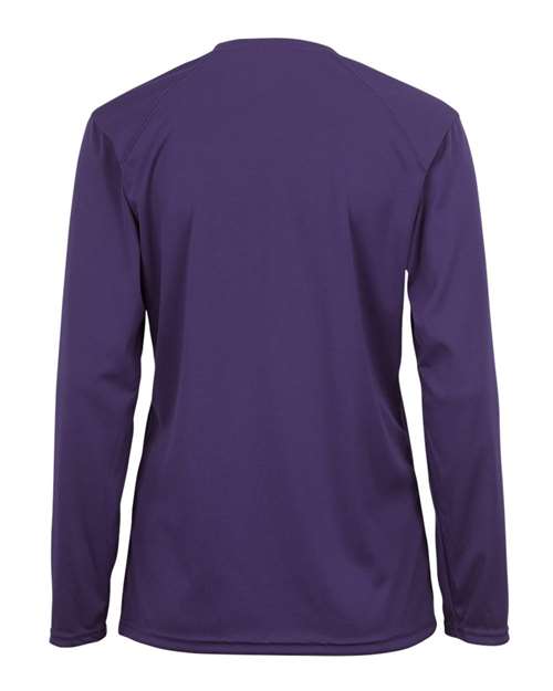 Badger 4164 Women's B-Core Long Sleeve T-Shirt - Purple - back