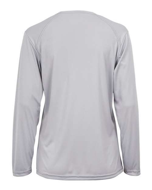 Badger 4164 Women's B-Core Long Sleeve T-Shirt - Silver - back