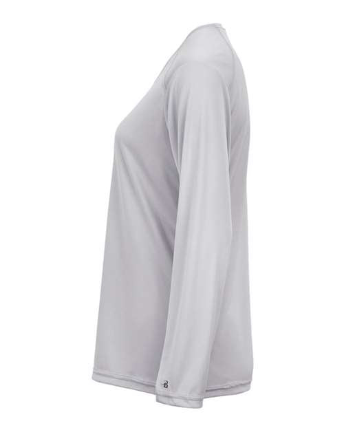 Badger 4164 Women's B-Core Long Sleeve T-Shirt - Silver - side
