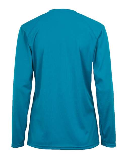 Badger 4164 Women's B-Core Long Sleeve T-Shirt - Electric Blue - back