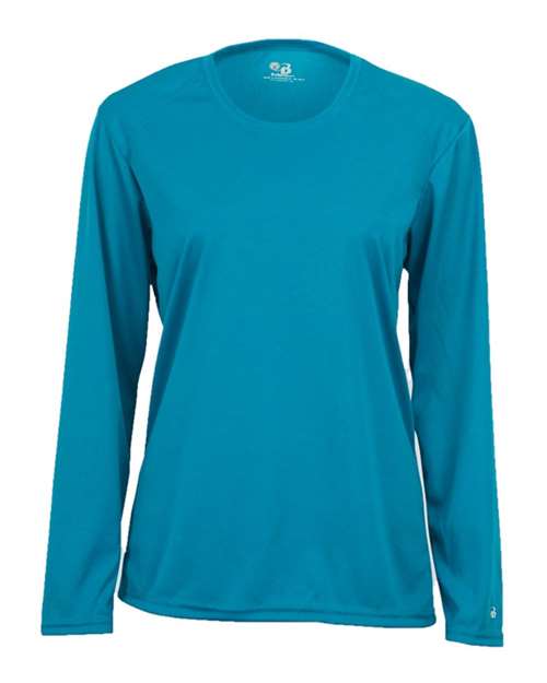 Badger 4164 Women's B-Core Long Sleeve T-Shirt - Electric Blue - front