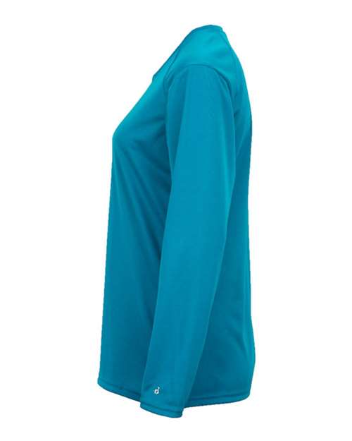 Badger 4164 Women's B-Core Long Sleeve T-Shirt - Electric Blue - side