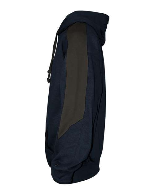 Badger 1265 Unisex Saber Hooded Sweatshirt - Navy/ Charcoal - side
