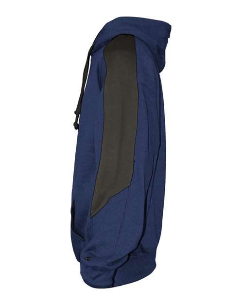 Badger 1265 Unisex Saber Hooded Sweatshirt - Royal/ Charcoal - side