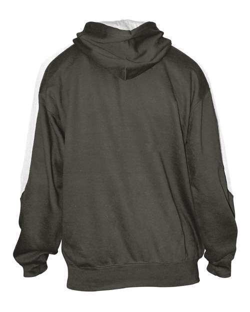 Badger 1265 Unisex Saber Hooded Sweatshirt - Charcoal/ White - back