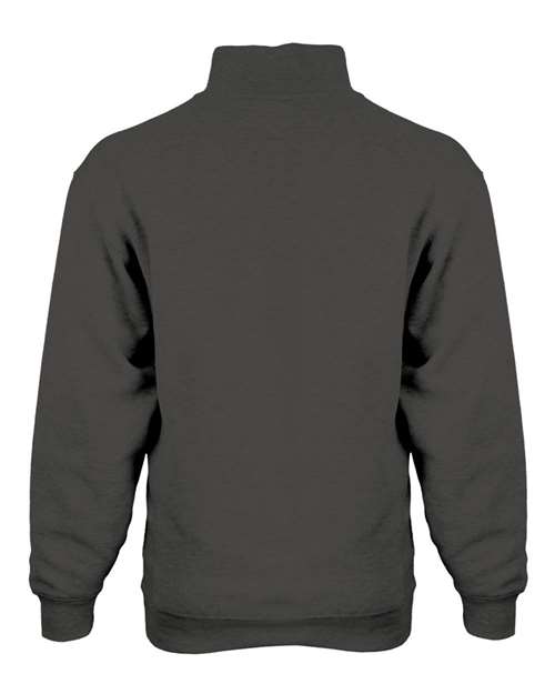 Badger 1286 Men's Quarter-Zip Sweatshirt - Charcoal - back