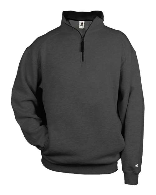 Badger 1286 Men's Quarter-Zip Sweatshirt - Charcoal - front