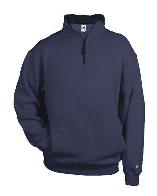 Badger 1286 Men's Quarter-Zip Sweatshirt - Navy - front