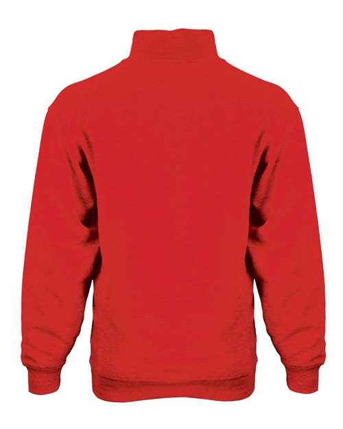 Badger 1286 Men's Quarter-Zip Sweatshirt - Red - back