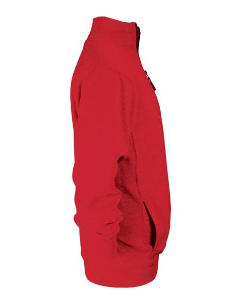 Badger 1286 Men's Quarter-Zip Sweatshirt - Red - side