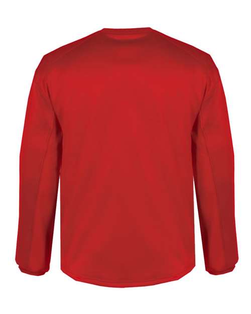 Badger 1453 Men's BT5 Performance Fleece Crewneck Sweatshirt - Red - back