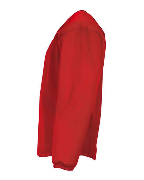 Badger 1453 Men's BT5 Performance Fleece Crewneck Sweatshirt - Red - side