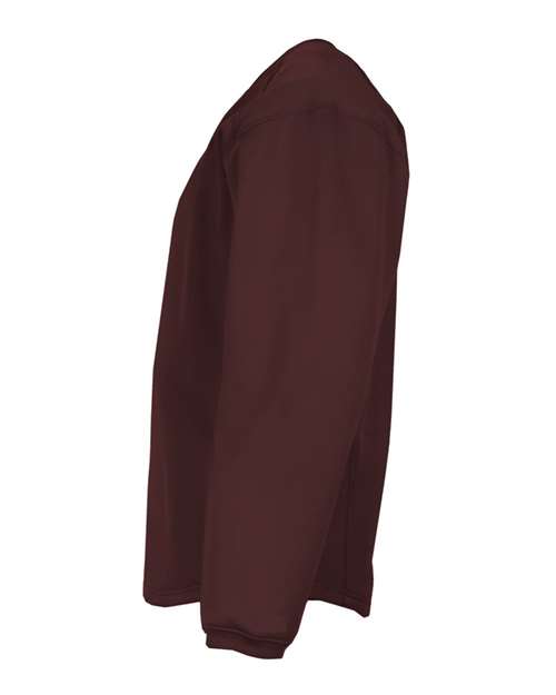 Badger 1453 Men's BT5 Performance Fleece Crewneck Sweatshirt - Maroon - side