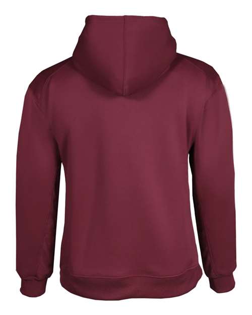 Badger 1454 Men's Performance Fleece Hooded Sweatshirt - Cardinal - back