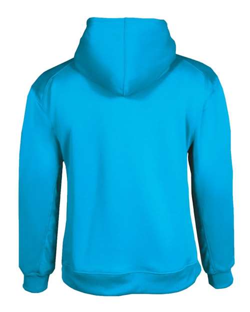 Badger 1454 Men's Performance Fleece Hooded Sweatshirt - Electric Blue - back