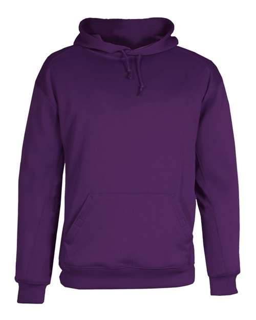Badger 1454 Men's Performance Fleece Hooded Sweatshirt - Purple - front