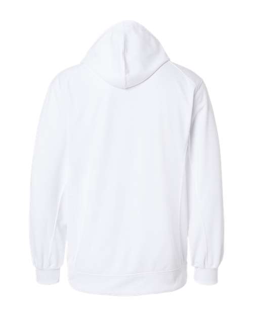 Badger 1454 Men's Performance Fleece Hooded Sweatshirt - White - back