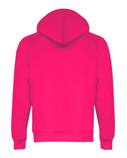 Badger 1460 Women's Performance Fleece Hooded Sweatshirt - Hot Pink - back