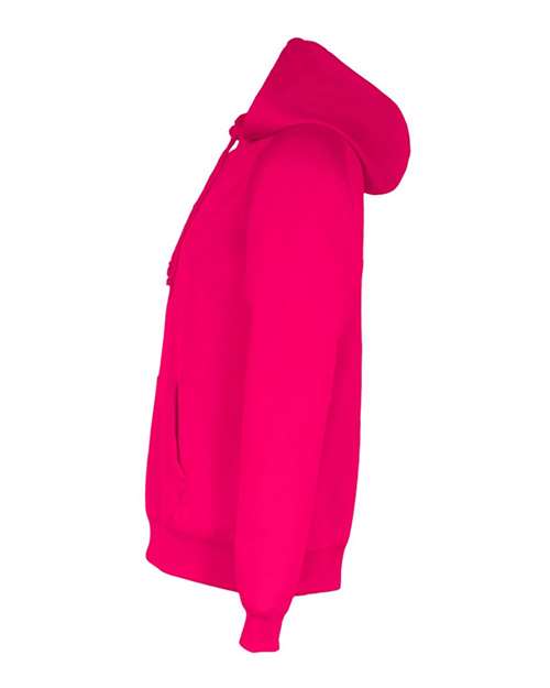 Badger 1460 Women's Performance Fleece Hooded Sweatshirt - Hot Pink - side