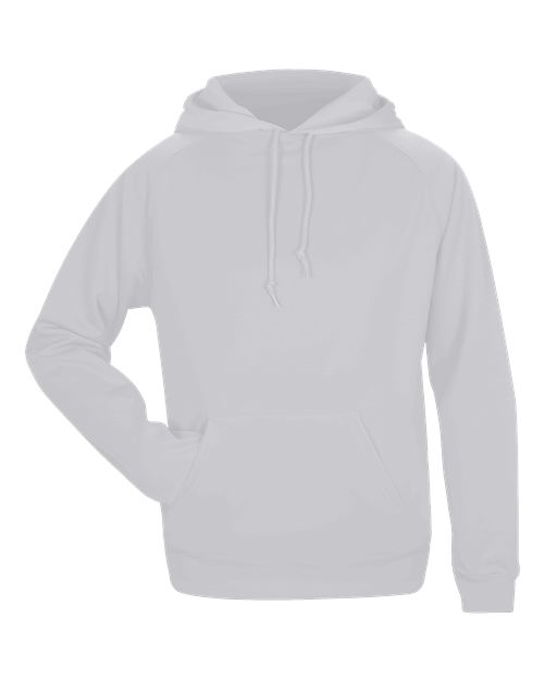 Badger 1460 Women's Performance Fleece Hooded Sweatshirt - Silver - front
