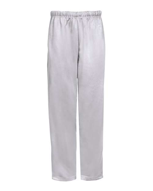 Badger 1478 Unisex Performance Fleece Open-Bottom Sweatpants - Silver - front