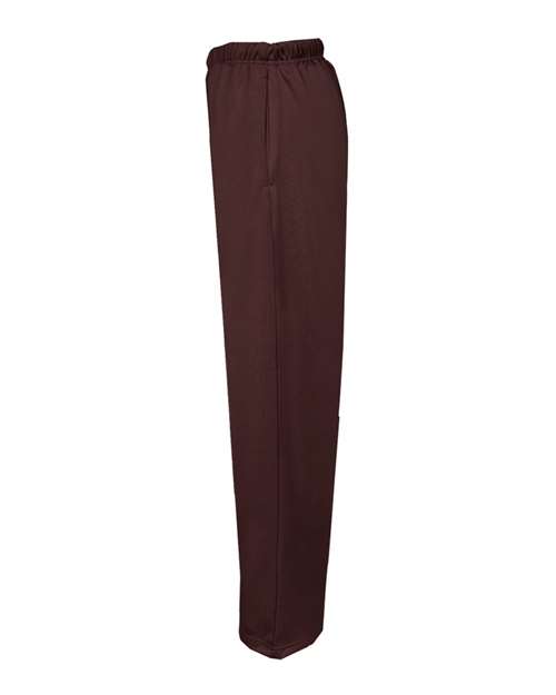 Badger 1478 Unisex Performance Fleece Open-Bottom Sweatpants - Maroon - side