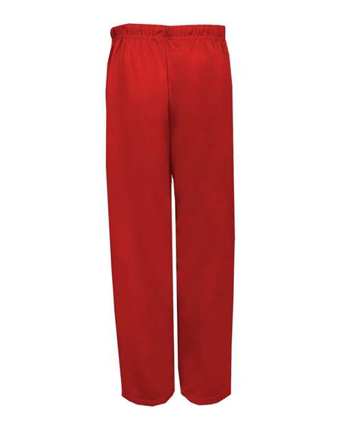 Badger 1478 Unisex Performance Fleece Open-Bottom Sweatpants - Red - back